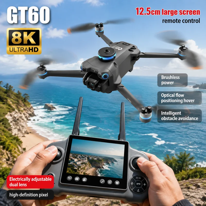 Drone Camera With Gimbal - NEW GT60 Mini Drone Dual Cameras