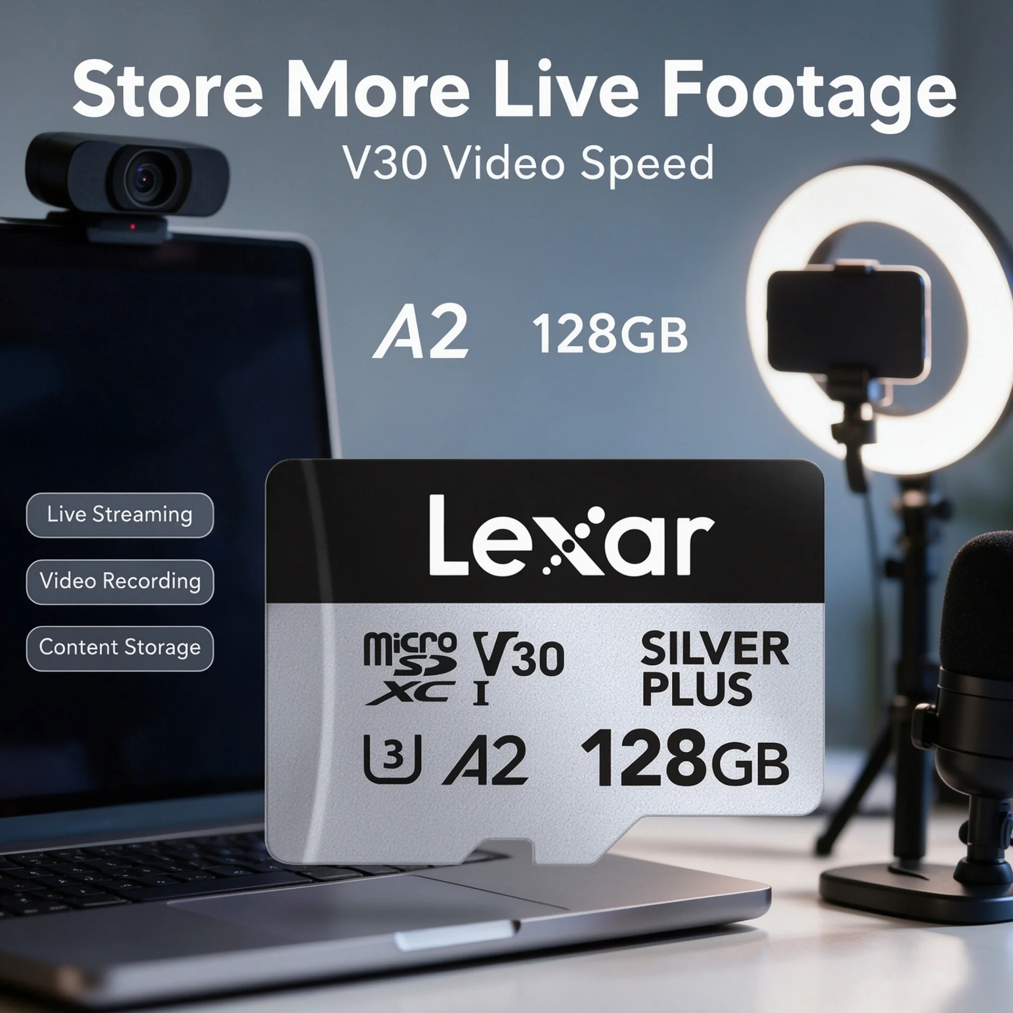 64GB microSD Card UHS-I V30 U3 - Drone Camera Waterproof 评论和价格