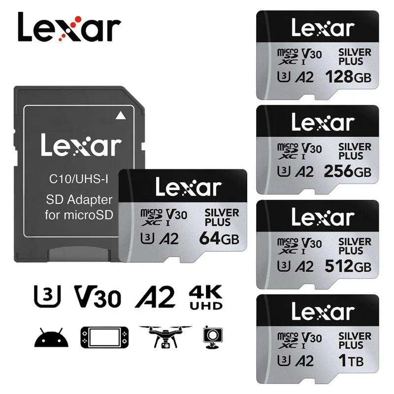 64GB microSD Card UHS-I V30 U3 - Drone Camera Waterproof 评论和价格