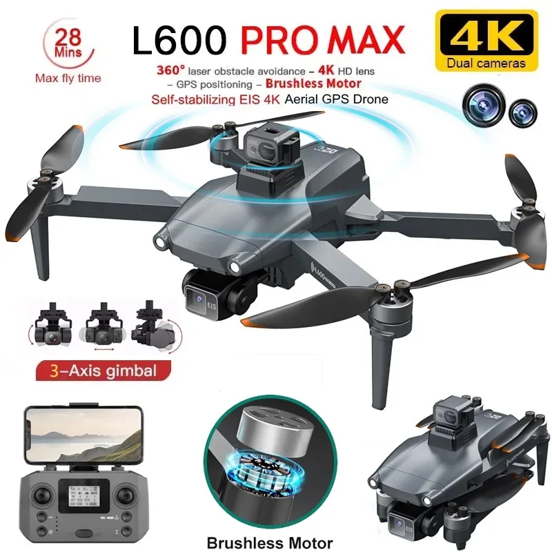 L600 PRO MAX GPS Drone Profess - Drone Camera Wide Angle 评论和价格